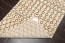 3' x 5' Handmade Shag 100% Wool Boho Modern Oriental Area Rug Ivory/ Brown