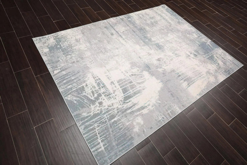 5x7 Modern & Contemporary Non-Skid Backing Oriental Area Rug Gray,Beige Zules