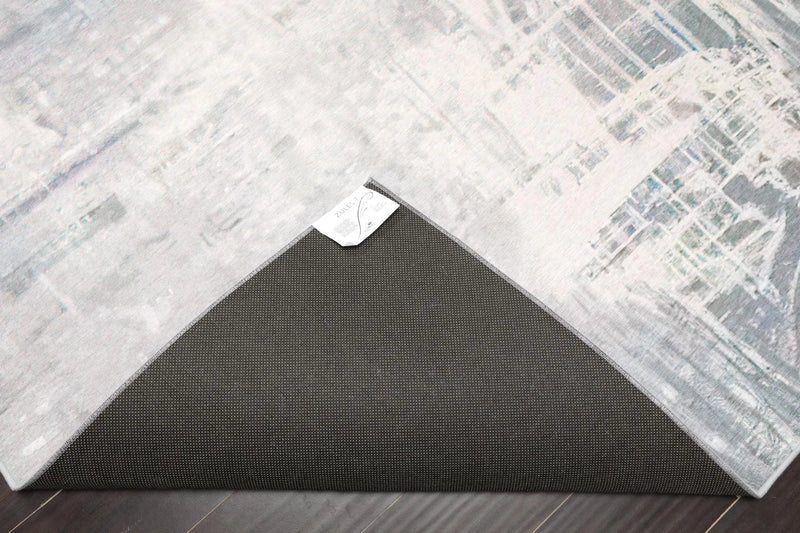 5x7 Modern & Contemporary Non-Skid Backing Oriental Area Rug Gray,Beige Zules