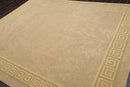 8' x 9'9" Hand Knotted Damask Greek Key Tibetan Area Rug Beige