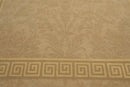 8' x 9'9" Hand Knotted Damask Greek Key Tibetan Area Rug Beige