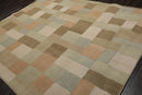 8' x 9'11" Modern & Contemporary 100% Wool Oriental Area Rug Moss