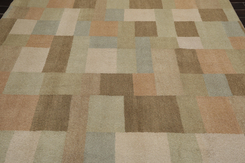 8' x 9'11" Modern & Contemporary 100% Wool Oriental Area Rug Moss