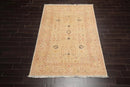 5' 3''x7' 10'' Hand Knotted Chobi Peshawar 100% Wool Traditional Oriental Area Rug Beige, Tan Color