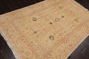 5' 3''x7' 10'' Hand Knotted Chobi Peshawar 100% Wool Traditional Oriental Area Rug Beige, Tan Color