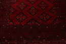 7' x 10'6" Hand Knotted Afghanistan Tribal Wool 200 KPSI Veg Dyes Area Rug Red