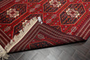 6'6" x 9'6" Hand Knotted Afghanistan Tribal Wool 200 KPSI Veg Dyes Area Rug Red
