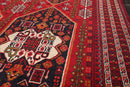 6'6" x 9'6" Hand Knotted Afghanistan Tribal Wool 200 KPSI Veg Dyes Area Rug Red