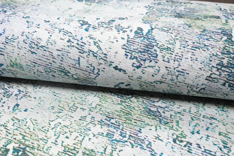 5' x 7' LoomBloom Micro Printed Cotton Herizz Modern Oriental Area Rug Beige