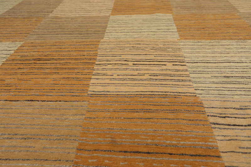 7'11" x 9'8" Hand Knotted Swiss Wash Tibetan Area Rug Beige