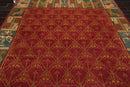 8'3" x 9'8" Hand Knotted Wool Swiss Wash Tibetan Area Rug Red