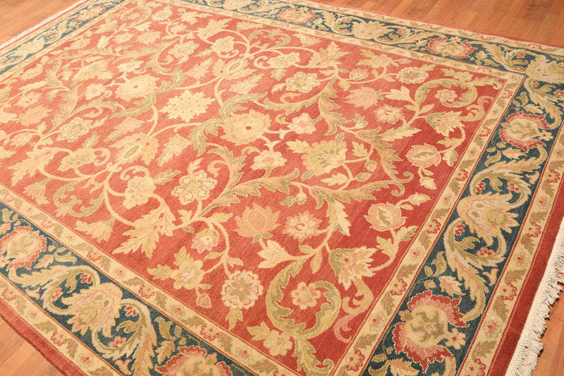 8' x 11’1" Renaissance Hand Knotted 100% Wool Oriental Area Rug Burnt Orange