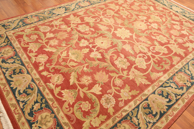 8' x 11’1" Renaissance Hand Knotted 100% Wool Oriental Area Rug Burnt Orange
