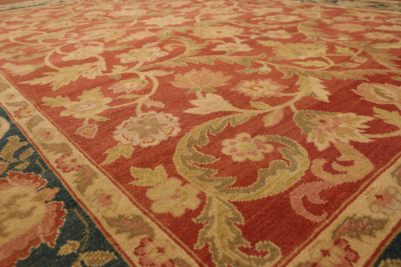 8' x 11’1" Renaissance Hand Knotted 100% Wool Oriental Area Rug Burnt Orange