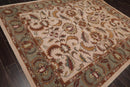 8'x10' Beige Hand Tufted 100% Wool Traditional Oriental Area Rug
