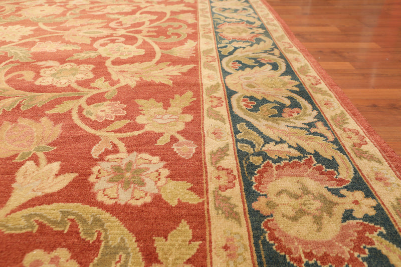 8' x 11’1" Renaissance Hand Knotted 100% Wool Oriental Area Rug Burnt Orange