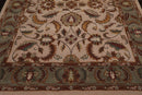 8'x10' Beige Hand Tufted 100% Wool Traditional Oriental Area Rug