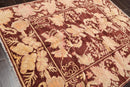 5'9" x 7' Hand Knotted 100% Wool Peshawar Transitional Oriental Area Rug Rust