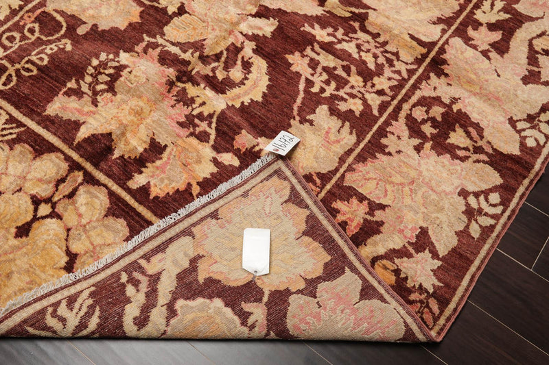5'9" x 7' Hand Knotted 100% Wool Peshawar Transitional Oriental Area Rug Rust
