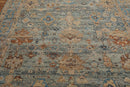 7' 10''x10' Hand Knotted Muted Turkish Oushak 100% Wool  Traditional  Oriental Area Rug Gray,Aqua Color
