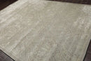 8' x 11' Handmade Wool & Art Silk Patterned Transitional Area Rug Gray Caledon