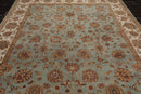 8'6" x 11'9" Hand Knotted 100% Wool Traditional Agra Oriental Area Rug Aqua