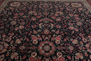 8'10" x 12'4" Hand Knotted 100% Wool Yaazd Sino 300 KPSI Oriental Area Rug Navy