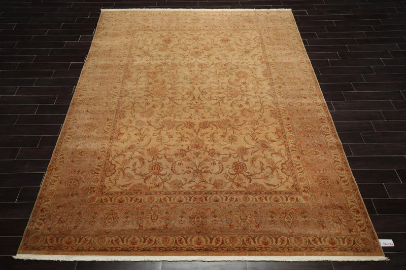 9x12 Tan, Taupe Hand Knotted Persian 100% Wool Traditional 250 KPSI Oriental Area Rug