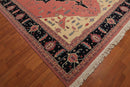 9'1"’ x 12’1" Hand Knotted Romanian Herizz 100% Wool Oriental Area Rug Rose
