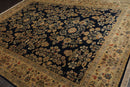 8'11" x 11'8" Hand Knotted Wool Saroukk 250 KPSI Oriental Area Rug Midnight Blue