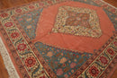 9' x 12' Hand Knotted Romanian Hamadaan 100% Wool Traditional Area Rug Tea Rose
