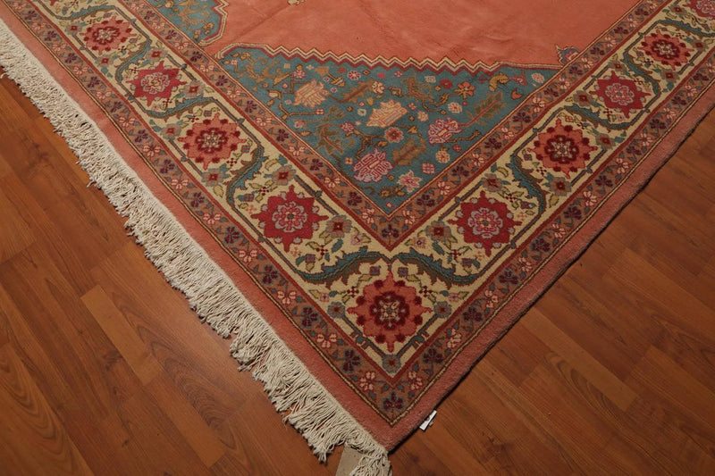 9' x 12' Hand Knotted Romanian Hamadaan 100% Wool Traditional Area Rug Tea Rose
