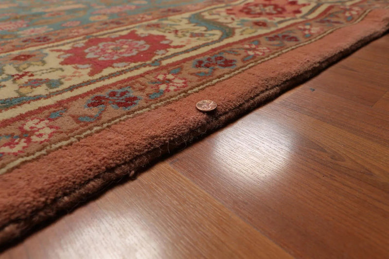 9' x 12' Hand Knotted Romanian Hamadaan 100% Wool Traditional Area Rug Tea Rose