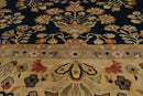 8'11" x 11'8" Hand Knotted Wool Saroukk 250 KPSI Oriental Area Rug Midnight Blue