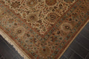 8' x 9'11" Hand Knotted Wool Traditional Agra 200 KPSI Oriental Area Rug Beige