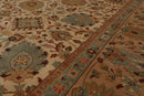 8' x 9'11" Hand Knotted Wool Traditional Agra 200 KPSI Oriental Area Rug Beige