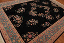 8’3" x 11’5" Hand Knotted Romanian Sarook Wool Oriental Area Rug full pile Black