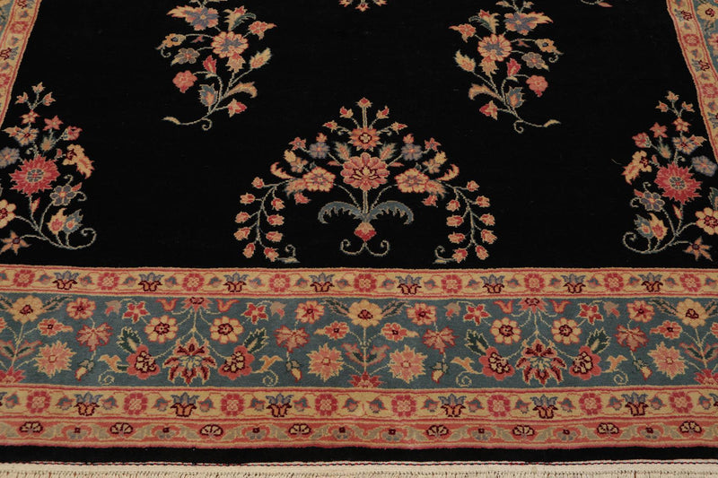 8’3" x 11’5" Hand Knotted Romanian Sarook Wool Oriental Area Rug full pile Black