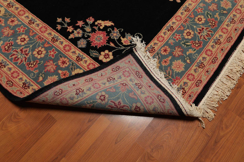 8’3" x 11’5" Hand Knotted Romanian Sarook Wool Oriental Area Rug full pile Black
