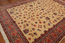 9’1" x 12’2" Hand Knotted Romanian Kashaan 100% Wool Oriental Area Rug Beige