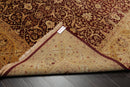 7'10" x 10'1" Hand Knotted 100% Wool Jaipur 200 KPSI Oriental Area Rug Maroon