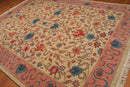 8’11" x 12’ Hand Knotted Romanian Kaashan Traditional Oriental Area Rug Beige