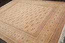 8'3" x 10'5" Hand Knotted 100% Wool Pakistan Bokhara 200 KPSI Oriental Area Rug Apricot