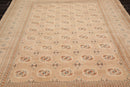 8'3" x 10'5" Hand Knotted 100% Wool Pakistan Bokhara 200 KPSI Oriental Area Rug Apricot
