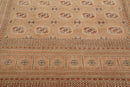 8'3" x 10'5" Hand Knotted 100% Wool Pakistan Bokhara 200 KPSI Oriental Area Rug Apricot