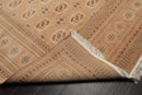 8'3" x 10'5" Hand Knotted 100% Wool Pakistan Bokhara 200 KPSI Oriental Area Rug Apricot