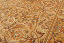 2'7" x 3'11" Hand Knotted Wool 300 KPSI Pak Persian Tabriz Oriental Area Rug Tan