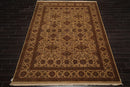 7'11" x 10'11" Hand Knotted 100% Wool 200 KPSI Jaipur Oriental Area Rug Tan