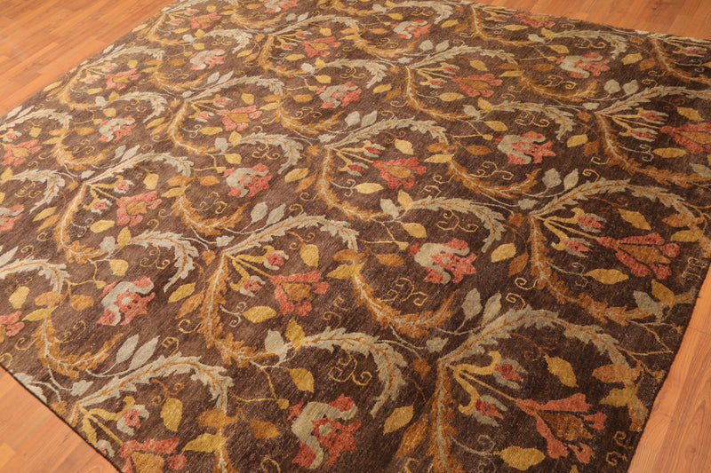 8' x 9’9" Hand Knotted 150 KPSI 100% Wool Oriental Area Rug by Brown