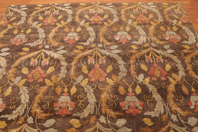 8' x 9’9" Hand Knotted 150 KPSI 100% Wool Oriental Area Rug by Brown